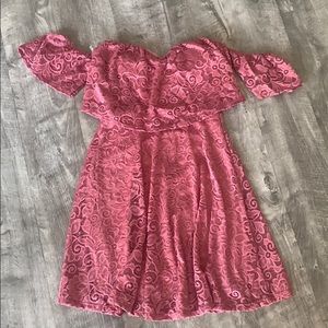 Pink lace dress